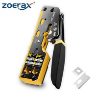 ZoeRax RJ45 Crimping Pass Through Crimp Cutter for Cat6 Cat5 Cat5e 8P8C Modular Ethernet Connector W