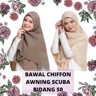 BAWAL CHIFFON AWNING SCUBA BIDANG 50 / BAWAL INSTANT LAZY / TUDUNG LABUH