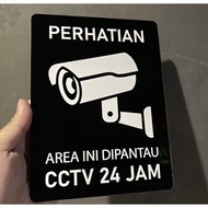 Acrylic CCTV Sign 24 Hours Acrylic/ Writing Area CCTV 24 Hours