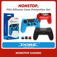 DOBE PS4 Silicone Case 2 in 1 Protection Set Soft PS4 Controller Protective Cover Anti Slip Thumb Gr