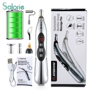 Salorie Electronic Acupuncture Pen Point Massager Electric Meridians Laser Therapy Heal Massage Pen Meridian Energy Pen Pain Relief Tool