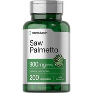 Horbaach Saw Palmetto Extract | 900mg | 200 Capsules | Non-GMO and Gluten Free Formula | Traditional