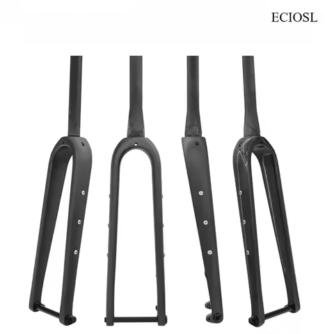 Ultra-light T800 Carbon Fiber Gravel Bike Fork Matte Finish 700C Steerer Tube Open 100mm Gravel Bike