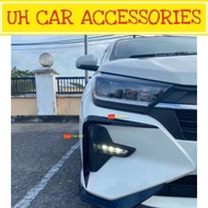 PERODUA AXIA 2023 2024 FRONT BUMPER CANARD GLOSSY BLACK NO TAPE