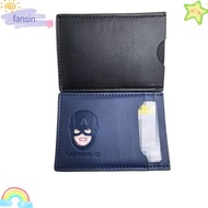 FANSIN Mens Card Holder, Captain America 3 - slots Batman Card Sleeve, Ultra-light Waterproof Pu Lea
