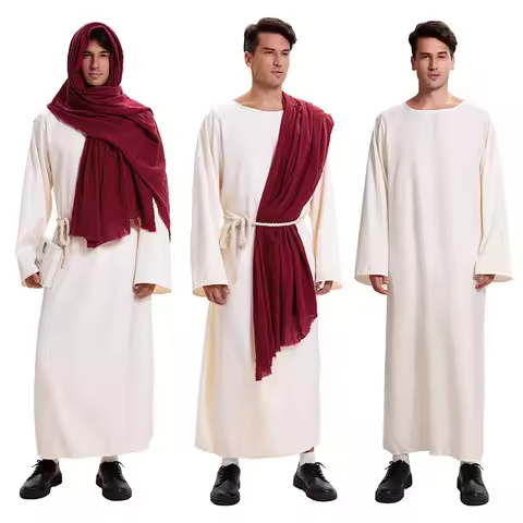 Halloween Retro Arabian Style Dubai Robes Middle East Missionary Cosplay Costume Stage Performance O