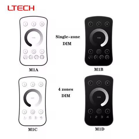 LTECH M1A Mini RF2.4GHz 1/4zone Single/Dual Color RGB RGBW RGBWC Wireless LED Remote For P-series co