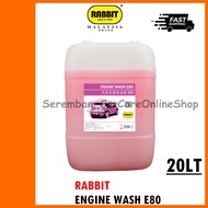 RABBIT ENGINE WASH E80 - 20Lt - Engine degreaser chemical kuat dan POWER merah READY STOCK / Alkalin