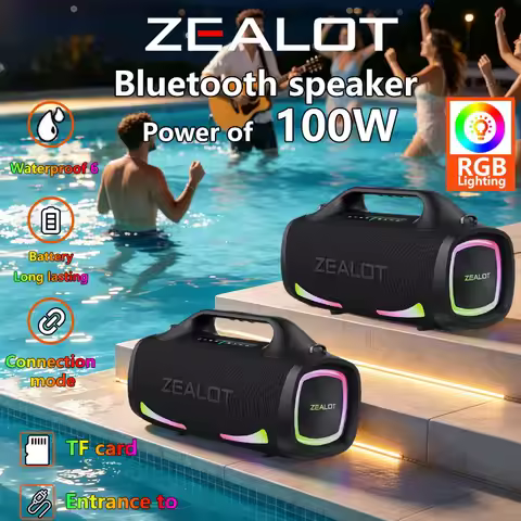Zealot S79 100W Wireless Speaker, Portable Subwoofer Speaker, Hi-Fi Sound Quality, Dual Pairing, Fas