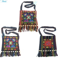 FAVOR Women Shoulder Bag, Vintage Hmong Tribal Ethnic Message Bag,  Tassels Fashion Embroidery Tapes