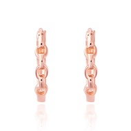SK Jewellery Linked to You 14K Rose Gold Huggie Earrings