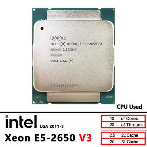 Intel Xeon E5 2650V3 Used E5-2650 V3 2.3 GHz Ten-Core Twenty-Thread CPU 25M 105W LGA 2011-3
