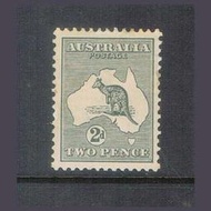 【雲品四】澳洲Australia 1915 Sc 38 Kangaroos MH 