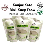 [3in1 Family Pack] Konjac Kuey Teow Konjac Thick Noodle 0 fats 0 lemak Sugar free 0 gluten Halal Produk