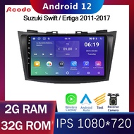 Acodo รถวิทยุ 2din สเตอริโอ Android สำหรับ Suzuki Swift 2011-2017 Android 9 นิ้ว 2G RAM 16G 32G ROM Quad Core Touch แยกหน้าจอทีวีนำทาง GPS สนับสนุนวิดีโอพร้อมกรอบ