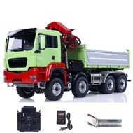 TOUCAN RC HOBBY Lesu 1/14 8X8 Rc Hydraulic 3-Ways Dump Truck for Pl18Ev Remote Control Crane Dumper 