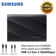 JRBAS T9 Samsung 500GB 1TB 2TB 4TB T7แบบพกพา USB3.2Gen2x2 SSD NVMe สัมผัสภายนอกดิสโก้ Duro Type-C LS