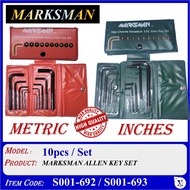 S001-692 (10pcs) MARKSMAN ALLEN KEY SET MM - RED / S001-693 (10pcs) MARKSMAN ALLEN KEY SET AF - GREE