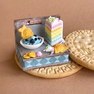 Miniature set with sweets, for a dollhouse and games with dolls, size 1:12