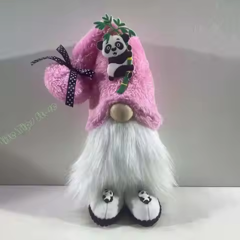 G5AB Panda Gnomes Ornaments Tomtes Scandinavian Swedish Gnomes Figurine Decoration
