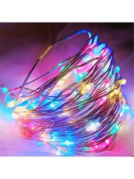 明亮的仙女燈3m銀線串燈,仙女串燈電池操作的led串燈,用於婚禮派對家居節日裝飾(多種顏色可選)