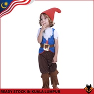 Kids Garden Gnome Costume | Elf Fantasy Dwarf Outfit for Halloween & School Performance