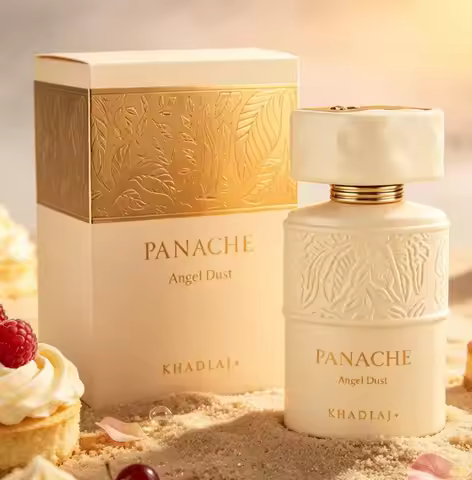 Khadlaj Panache Angel Dust Cream Food White Flower Tone, gentle powder sweet, women's perfume spray,