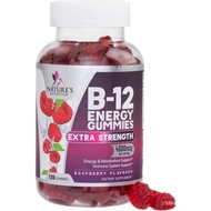 B12 Energy Gummies - 4500 mcg Vitamin B12 Per Serving - Extra Strength Chewable B12 Supplement for E