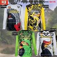 Unisex Baju Batik Jersey Sarawakian Sarawak Design Lengan Panjang Long Sleeve Burung enggang Design 