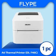 FLYPE - A6 Thermal Printer Waybill Barcode Shipping Label Consignment Note Printer - Deli DL-740C