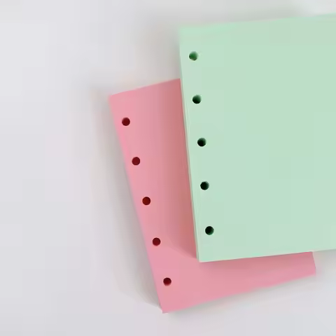 50Sheets A8 M5 Loose Leaf Refill Paper Candy Color 5-Ring Refill Spiral Binder Inner Pages Inside Pa