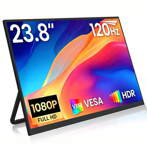 23.8 Inch 120Hz Portable Monitor 100% sRGB VESA 1920*1080 FHD IPS Type-C Mini HDMI For Laptop Phone 