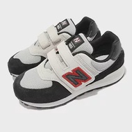 New Balance 童鞋 574 W 寬楦 黑 白 紅 麂皮 魔鬼氈 中童 小朋友 NB PV574SV1-W