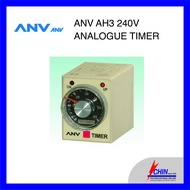 ANV AH3 240V ANALOGUE TIMER RELAY ( 3 SEC / 6 SEC / 10 SEC / 60 SEC / 10 MIN / 30 MIN / 60 MIN)