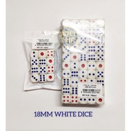 18MM WHITE DICE ** DADU PUTIH 18MM