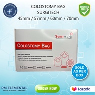 Colostomy Bag SURGITECH (PER BOX OF 10s 45MM, 10s 57MM, 10s 60MM AND 10s 70MM)