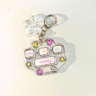 Ctrl Alt Del Anxiety Self Motivation Thick Acrylic Cute Keychain EC-1590
