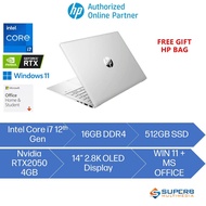 HP Pavilion Plus Laptop 14-eh0003TX Gold or 14-eh0004TX Silver (Intel Core i7 12th, 16gb ram, 512gb ssd, Nvidia RTX2050 4GB, 14" 2.8K OLED, Win11, OPI)