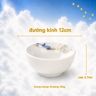 Rice Bowl 611-4,7 Melamine A8 Snow Van Turquoise – Luxurious Tan Chinese Style