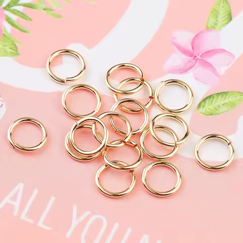 10pcs 0.5/0.64/0.76/0.81mm 14K gold filled open jump rings 14K gold Split Ring For Making Keychains 