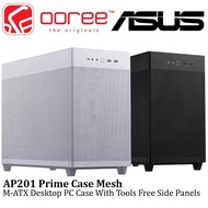 ASUS AP201 PRIME CASE MESH M-ATX DESKTOP PC CASING / CASE WITH QUASI-FILTER MESH PANELS - MATX - BLA