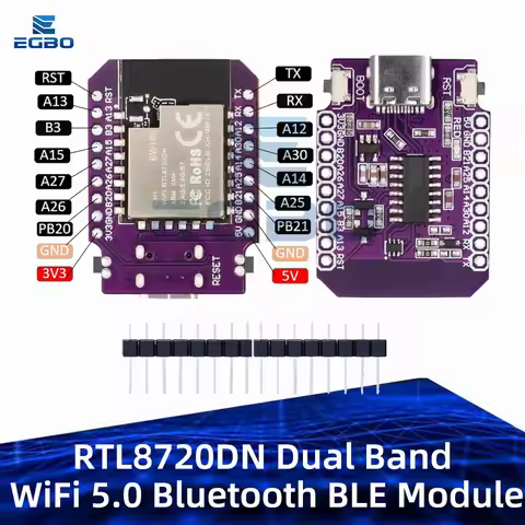 RTL8720DN Dual Band WiFi Bluetooth BLE Module MINI BW16 2.4ghz with 5ghz wlanDevelopment Board for a