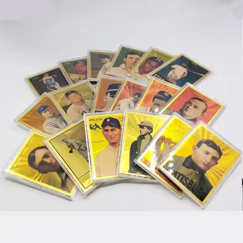 20 century card 18 designs Vintage 99.9% pure 24 carat Gold artistic people head photo Collection Ca