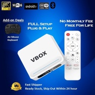 VBOX TV Box Android 14.0 8K wifi6 Super High Speed Player