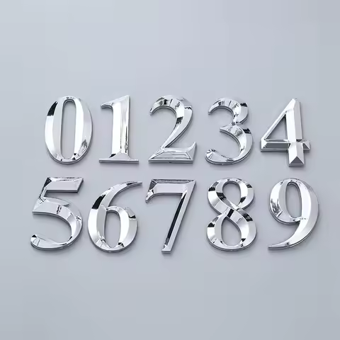 3D Large size Self Adhesive Door Number Sign Number Digit Apartment Hotel Office Door Address Street