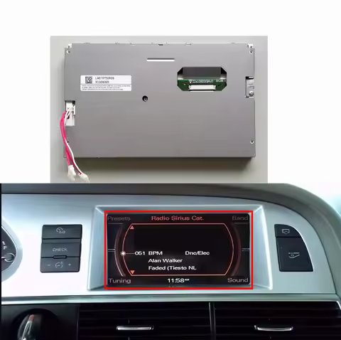 Original Navigation Monitor Radio LCD Display for Audi A4 A6 A8 Q7 MMI 2G High 4F0919603A BECKER BE9