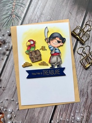 手工心意卡片_You are a treasure 海盜