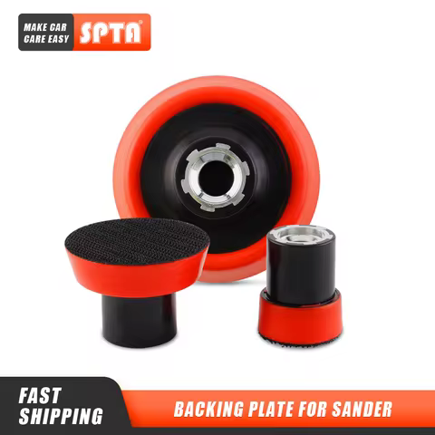 SPTA 1/2/3 inch Red Soft Edge 25-80mm Backing Plate for Rotary Polisher Hook & Loop Adhesive Back Pl