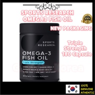 [Sports Research - Omega-3] Sports Research, Omega-3, Fish Oil, Triple Strength, 1,250 mg,180 Softgels