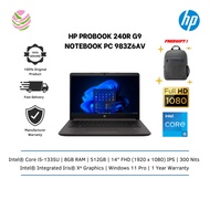 HP Probook 240R G9-983Z6AV Laptop (i5-1335U 4.6GHz,512GB SSD,8GB D4,Intel,14" FHD,W11P) - Black